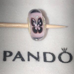 Pandora Pink Butterfly Kisses Murano Charm